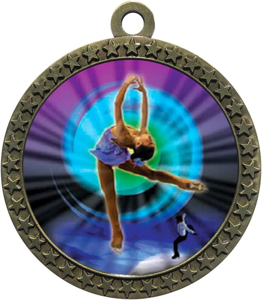 Express Medals 1 to 50 Packs Engraved Figure Skating Gold Medal Trophy Award with Personalized Custom Text LD212-MY474