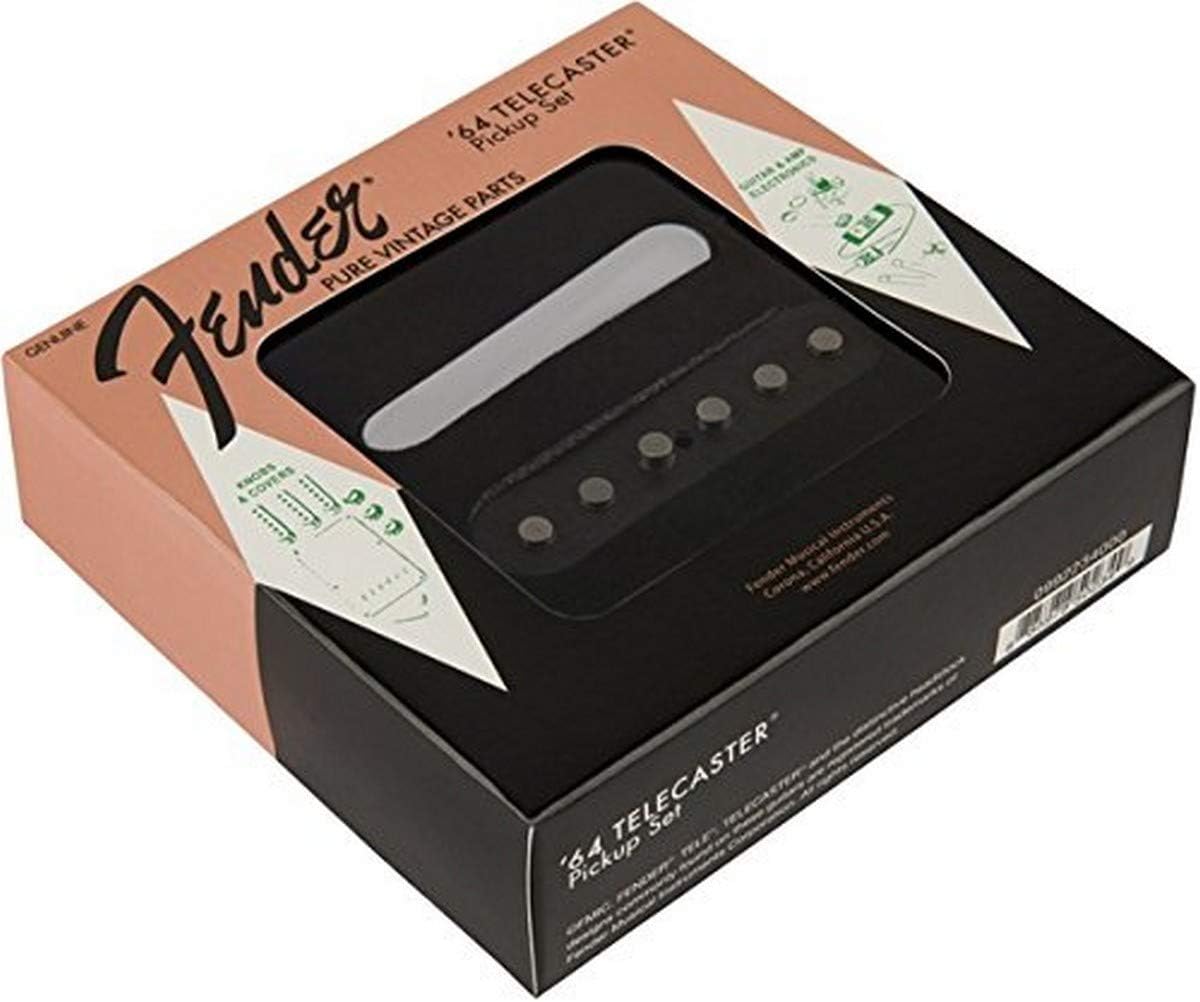 Fender Pure Vintage '64 Telecaster Pickup Set, Black and Chrome