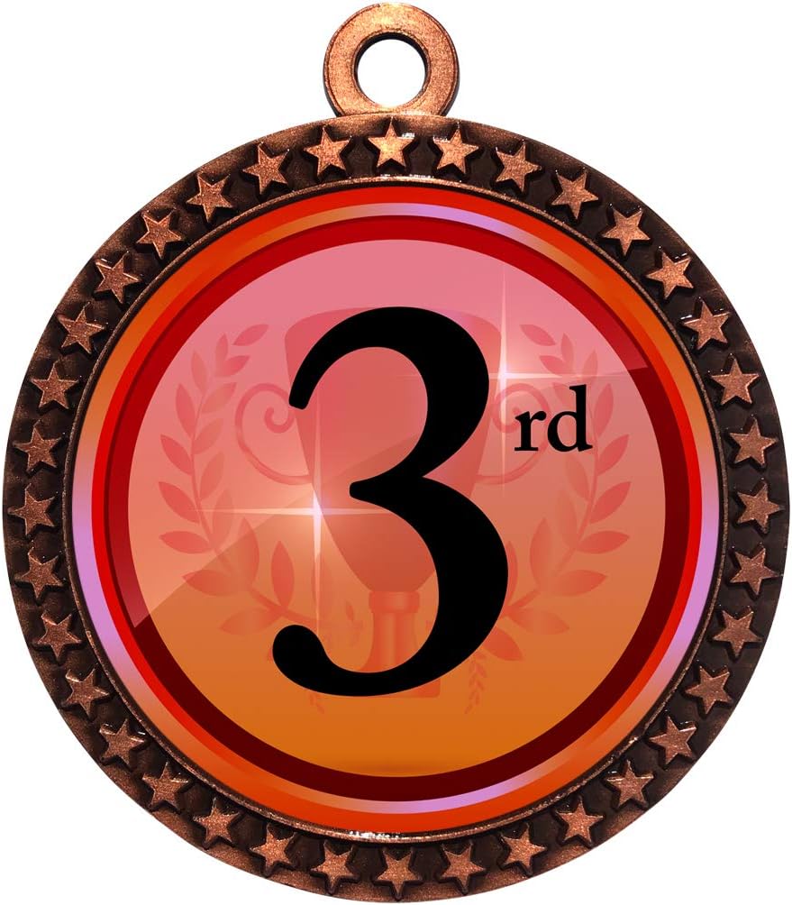 Express Medals Engraved 1 to 50 Packs Engraved 3rd Place Bronze Medal Trophy Award with Personalized Custom Text LD212-EG303