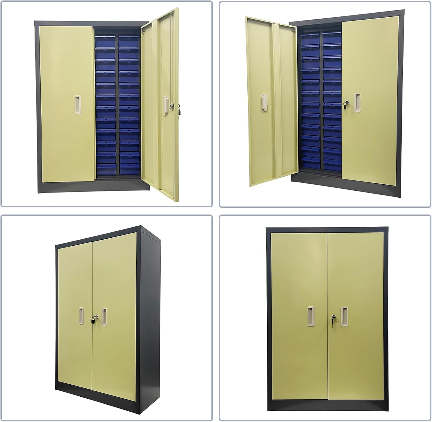 Parts Cabinet 48 Drawers Bolt and Nut Tool Storage Cabinet Lockable Cabinets Tool Chests with Doors