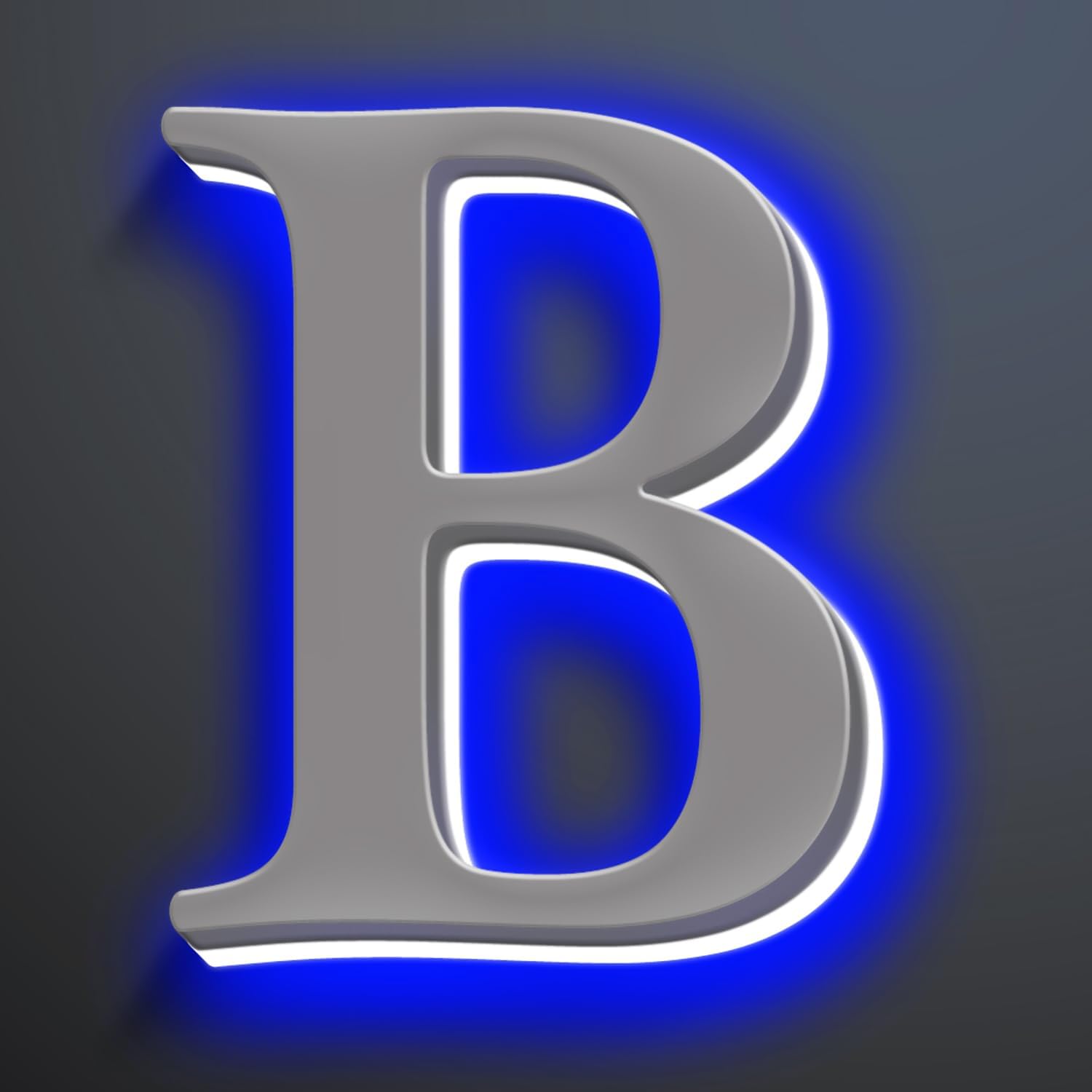 Backlit LED Illuminated House Numbers 18 Inch, Stainless Steel Hand-Polished For House Address Signs, Modern Lighted House Numbers, Large Metal Address Numbers,B