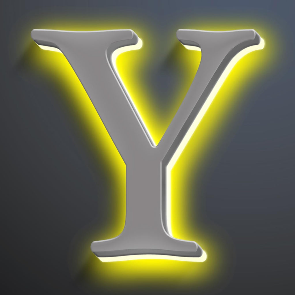 Illuminated Home Address Numbers 16 Inch, Backlit Illuminated LED House Number For Outside, Lighted Up House Address Numbers, Metal House Numbers With LED Lights,Y