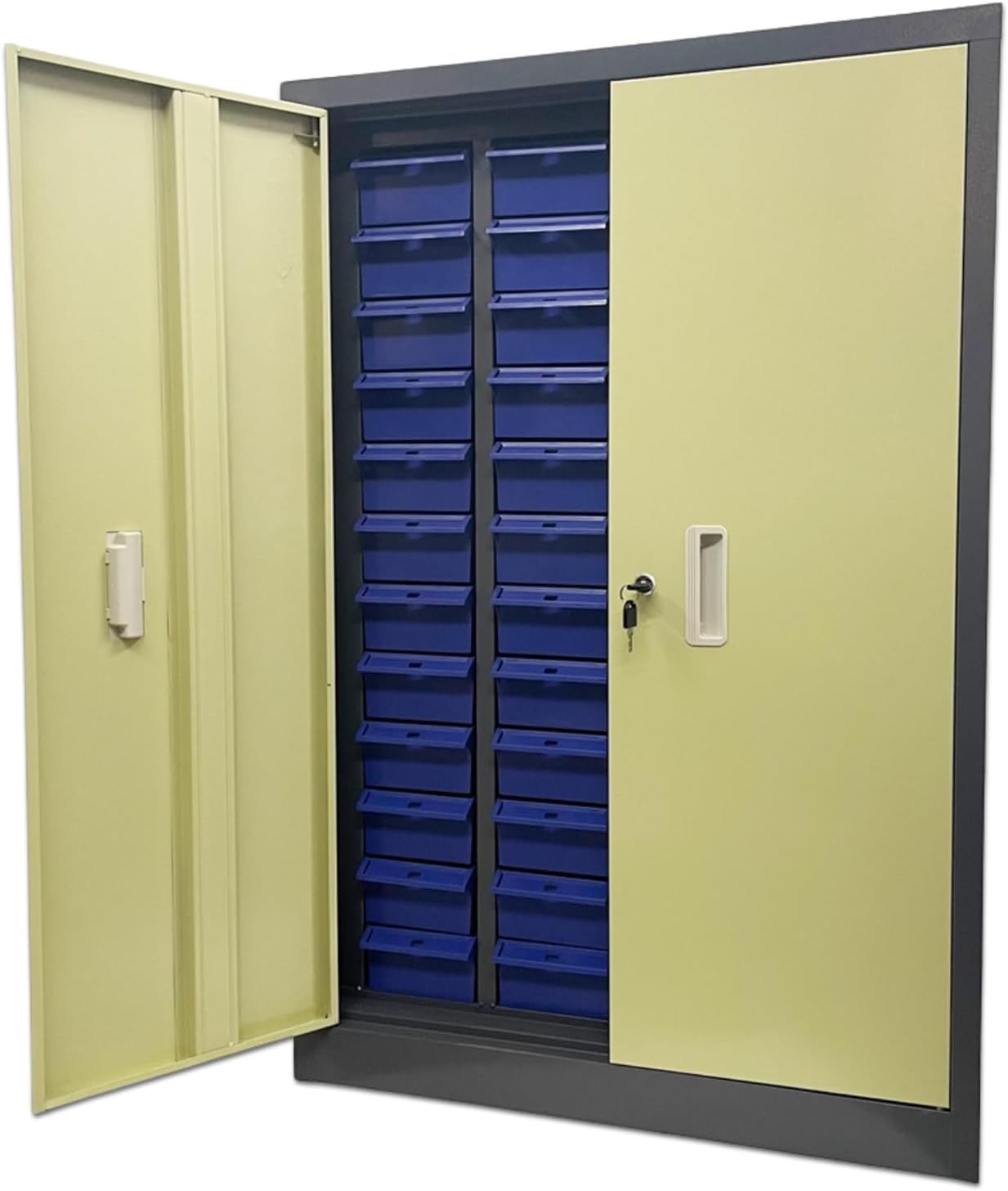 Parts Cabinet 48 Drawers Bolt and Nut Tool Storage Cabinet Lockable Cabinets Tool Chests with Doors
