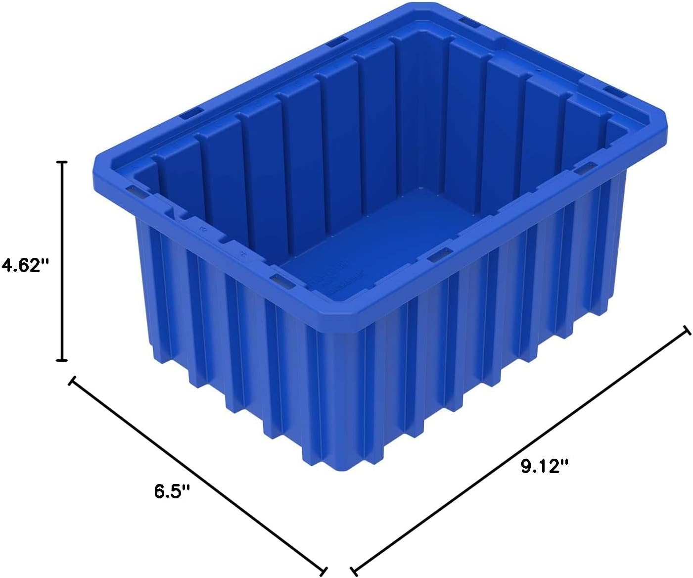 Akro-Mils 33105 Akro-Grid Plastic Slotted Dividable Modu Box Stackable Grid Storage Tote Container, (10-7/8-Inch L x 8-1/4-Inch W x 5-Inch H), (20 Pack), Blue