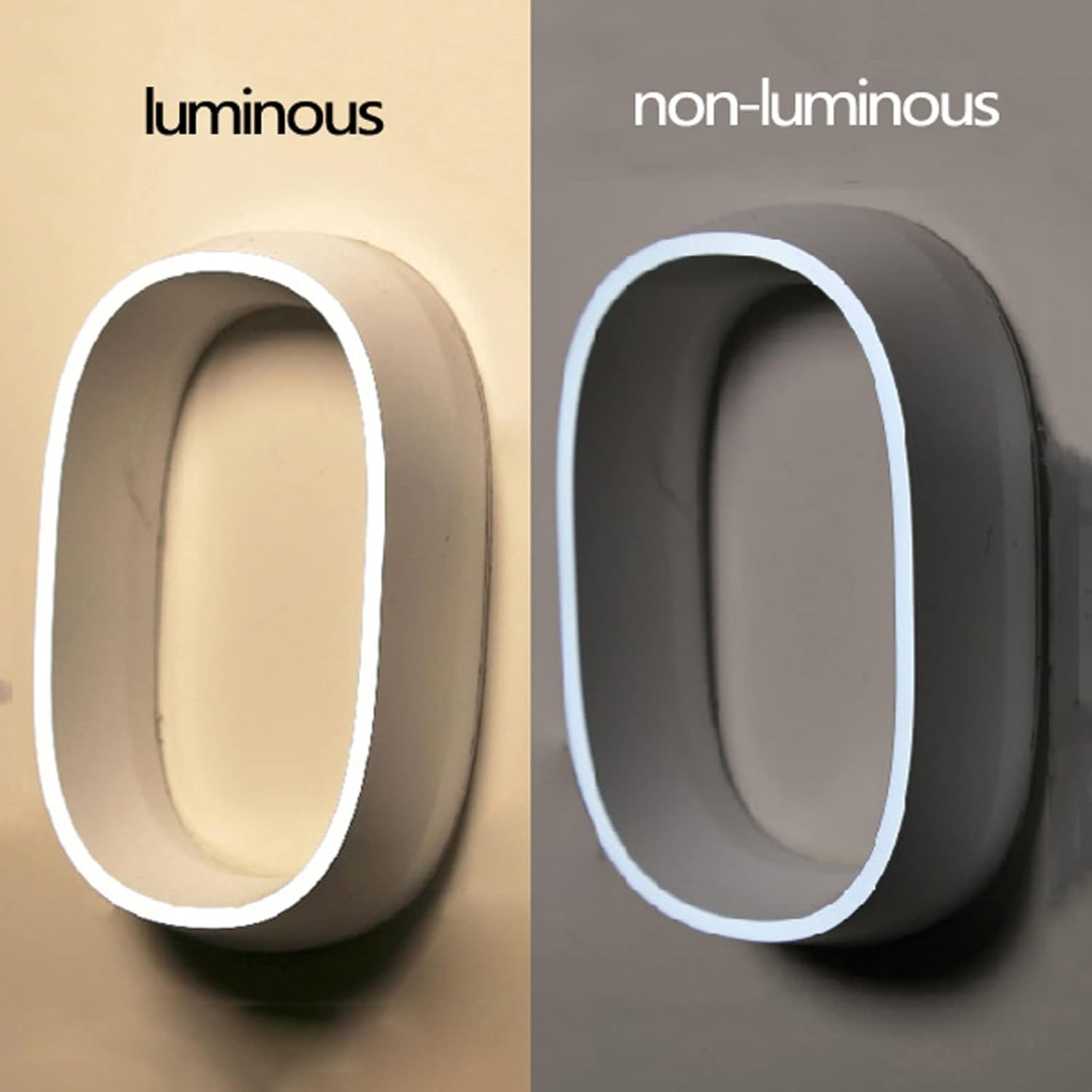 16' Modern Backlit Illuminated LED Address Numbers Signs For House, Stainless Steel Hand-Polished For House Address Signs, Lighted House Numbers For Outside,Z