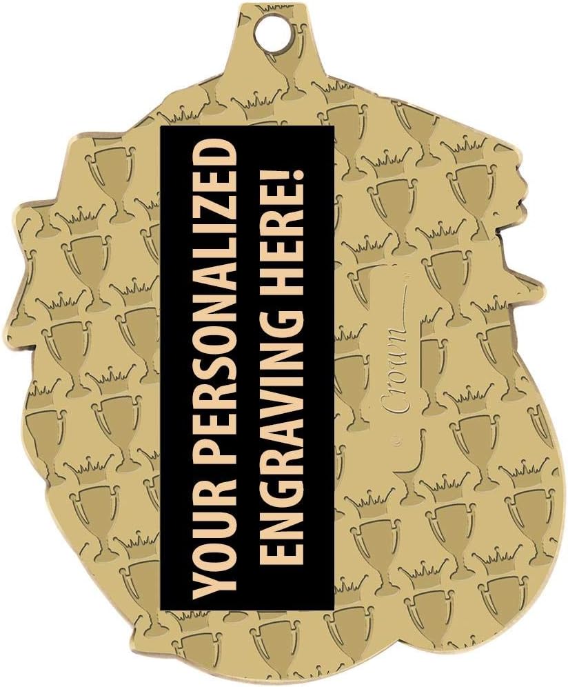 Honor Roll Medals - 1 1/2' Gold Honor Roll Medal, Great Academic Awards with Custom Engraving Prime