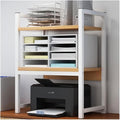 Microwave Stand Microwave Oven Shelf Home Kitchen Desktop Double Layer Rice Cooker Printer Stand Storage Rack Storage(White)
