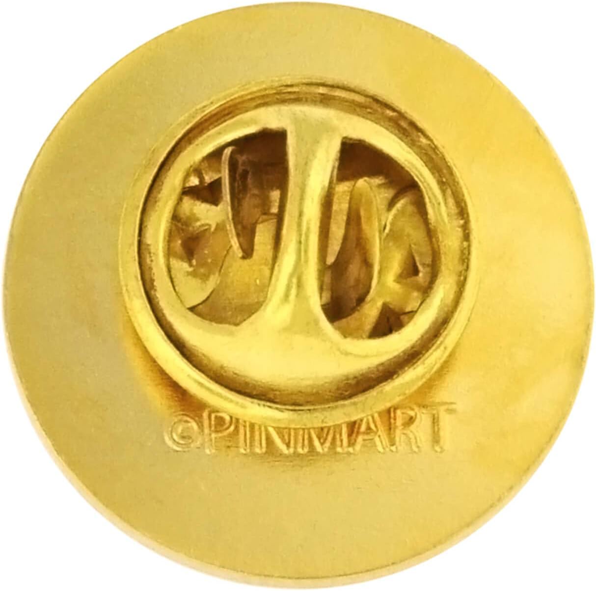 PinMart Gold Color Plated Excellence in Service Year Award Lapel Pin – Metal Enamel Workplace Reward Pin w/Rhinestone – 1-60 Years Pins for Long Standing Employees