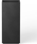 Kante 27.6' H Tall Rectangular Concrete Planter, Modern Square Diameter Plant Pot with Drainage Hole and Rubber Plug for Indoor Outdoor Home Patio Garden, Black
