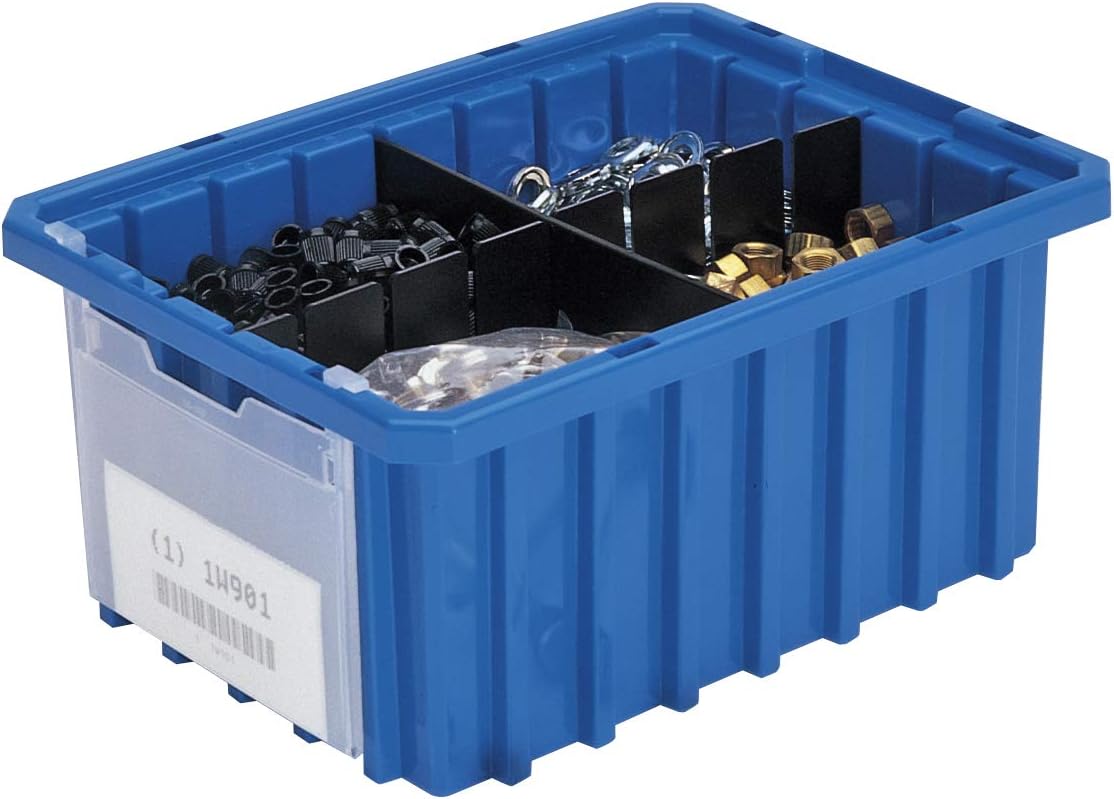 Akro-Mils 33105 Akro-Grid Plastic Slotted Dividable Modu Box Stackable Grid Storage Tote Container, (10-7/8-Inch L x 8-1/4-Inch W x 5-Inch H), (20 Pack), Red