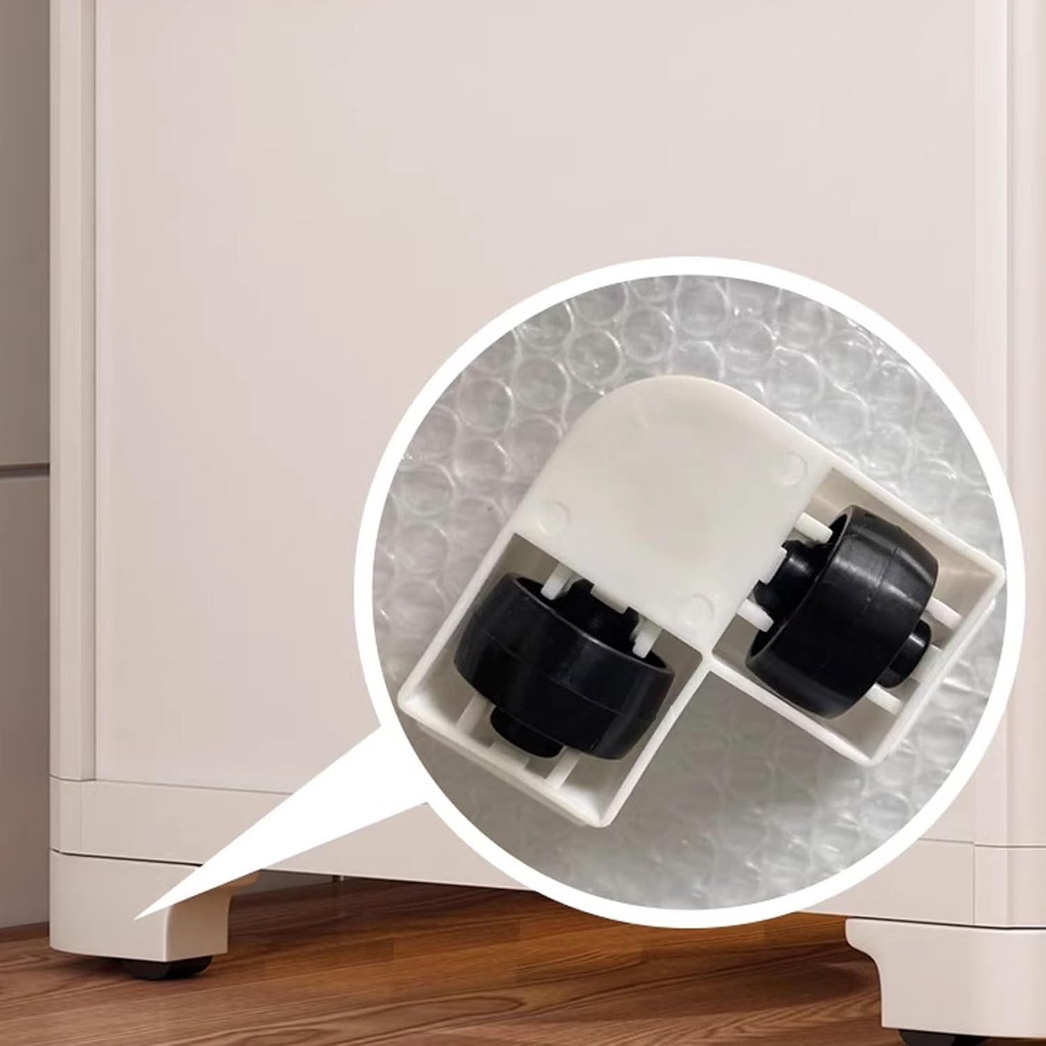 Kitchen Storage Rack with Doors Corner Bakers Racks for Kitchens with Storage Double Door Magnetic Design with Double Rolling Wheels, for Kitchen, Dining Room(White,60 * 40 * 106 cm)