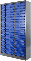 100 Drawers Parts Cabinet, Commercial Grade Steel Nut and Bolt Organizer with ABS Drawers, Heavy Duty Bolt Bin Storage, Alloy Steel Parts Bins for Hardware, Screws & Parts in Garage & Workshop