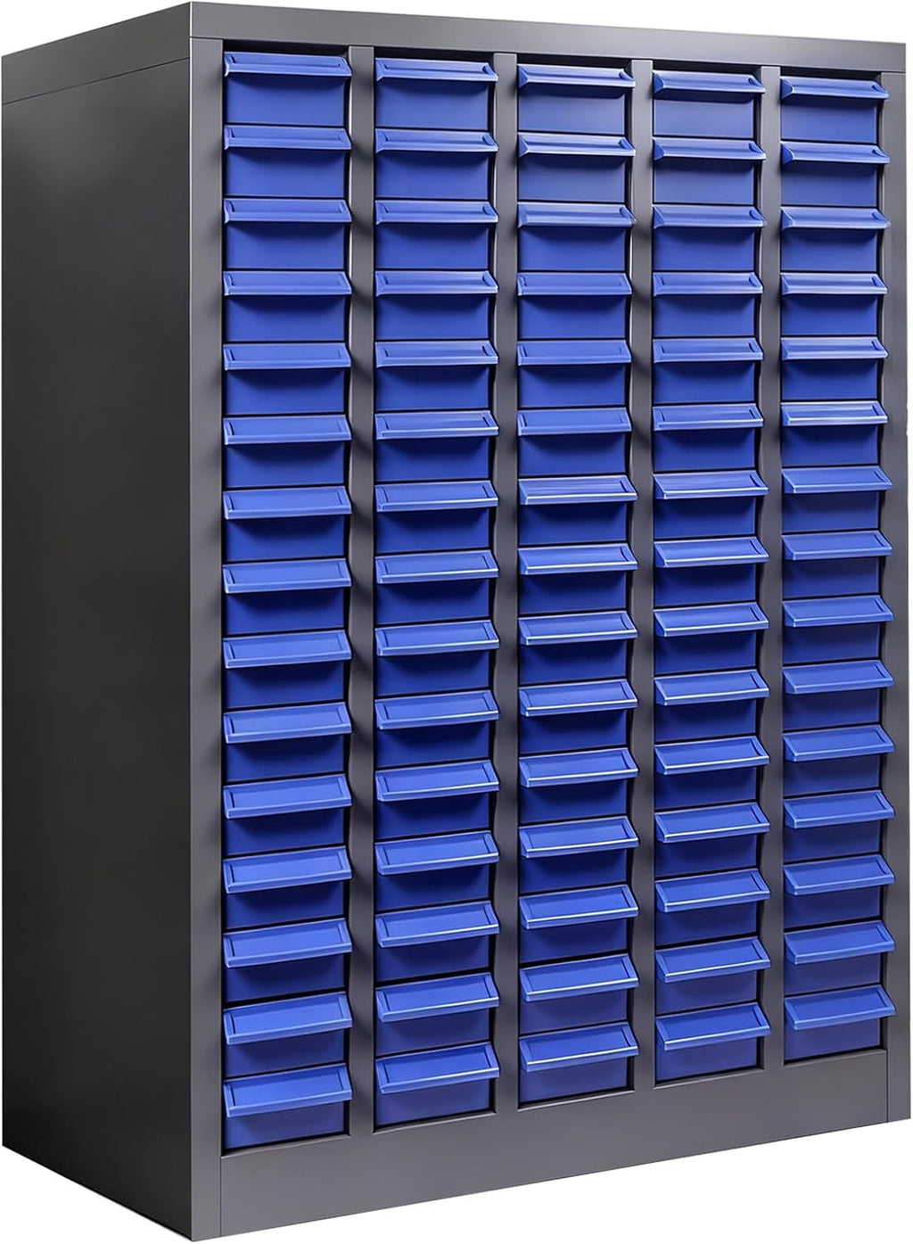 ABS 75 Drawer Parts Cabinet, Stainless Steel Nut and Bolt Organizer Storage, 26' X 9' X 35' Bolt Bin, with 375 Divider, Nut and Bolt Storage for Shops, Toys, Parts, Screws (75 Grids)