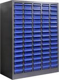 ABS 75 Drawer Parts Cabinet, Stainless Steel Nut and Bolt Organizer Storage, 26' X 9' X 35' Bolt Bin, with 375 Divider, Nut and Bolt Storage for Shops, Toys, Parts, Screws (75 Grids)