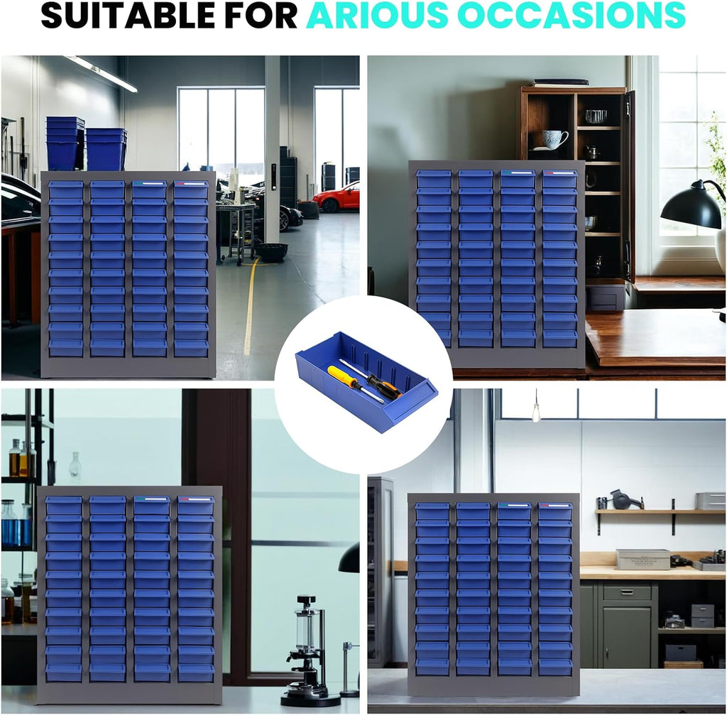 75 Drawers Nuts and Bolts Organizers and Storage with Labels and Dividers, Parts Cabinet with ABS Material Drawer, Alloy Steel Bolt Bin Tool Storage Cabinet for Nuts, Bolts, Screws (75 Drawers)