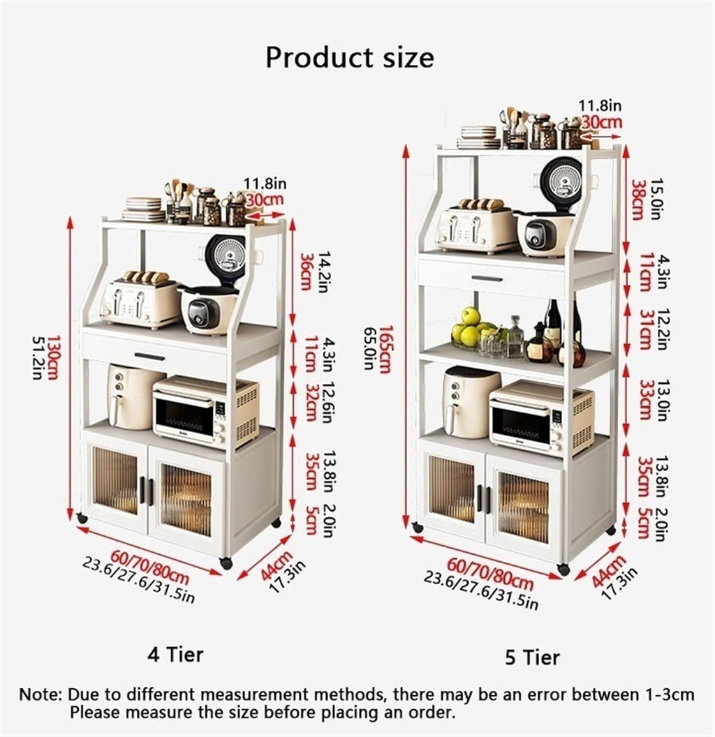 Modern Freestanding Display Storage Cabinet Kitchen Microwave Storage Shelf Standing Baker's Rack Floor Cabinet Storage Organizer Wine Rack for Living Room Kitchen,Living Room