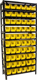 TLPB60 60 Parts Bin Shelving Organize with Plastic Bins for Garage, Shop, and Home Storage