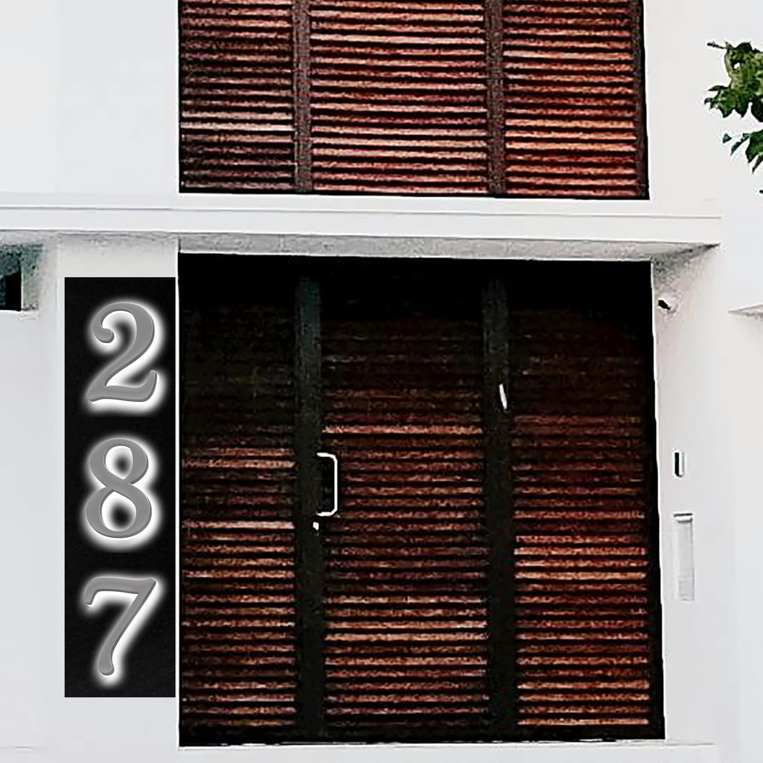 Backlit LED Address Number Get Noticed, 18 Inch Illuminated House Numbers, Lighted Up Home Address Number For Yard, Modern Metal Lighted House Number For Outside,G