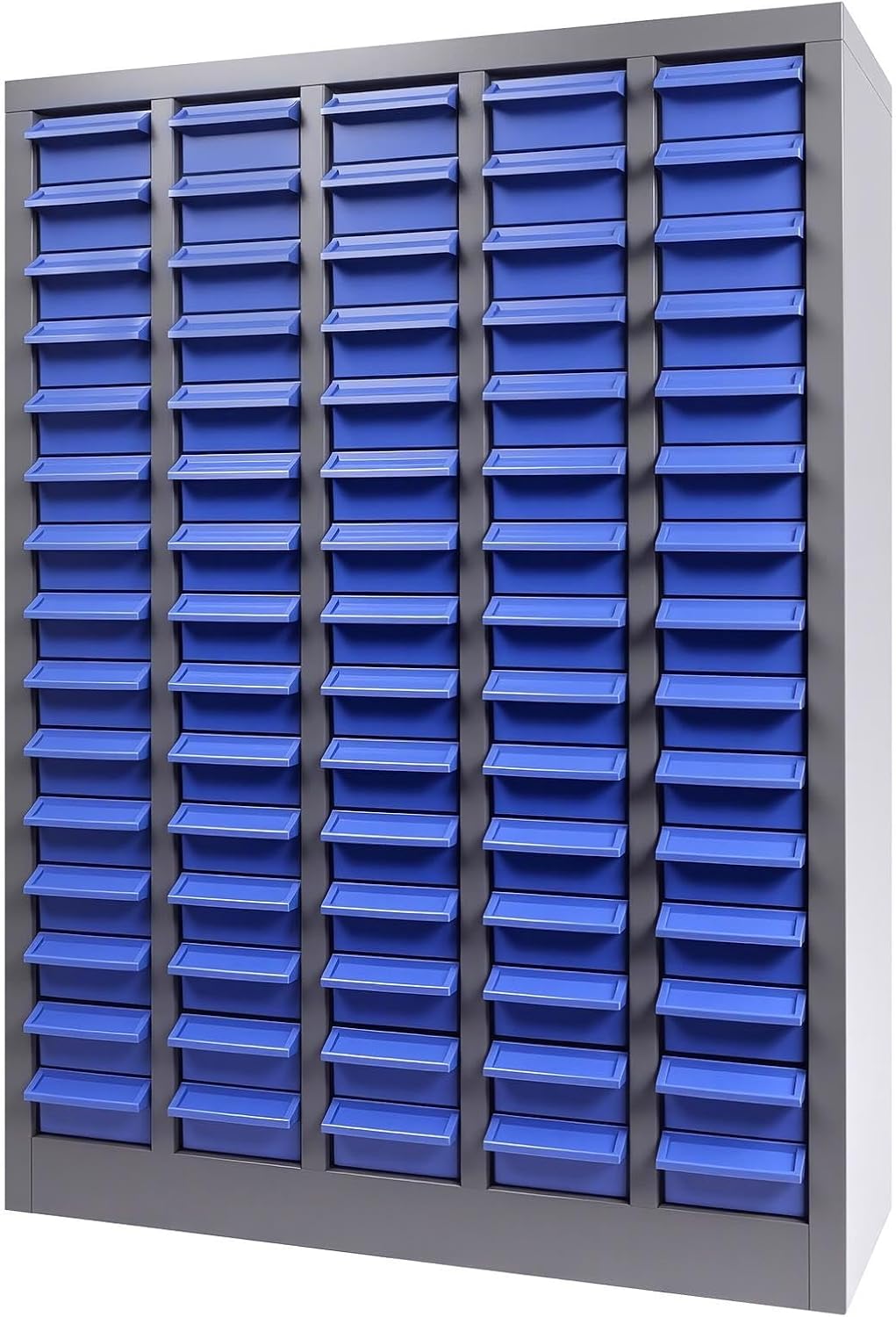 75 Drawers Parts Cabinet, (25.8'×8.66'×35.4') Nut and Bolt Organizer with Adjustable Dividers, Cold-Rolled Steel Frame & ABS Drawers, Label Slots, Tool Cabinet for Workshop, Garage, Office