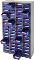 60 Drawer Bolt and Nut Tool Storage Cabinet, Hardware Tool Storage Cabinet, Steel Parts Process Storage Organizer, for Storing Tools, Metal and Electronic Components (Blue)