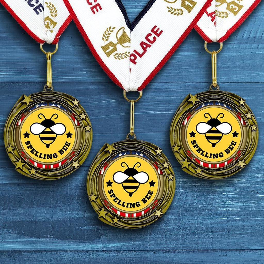 All Quality Stars Design Spelling Bee Medal - 1st, 2nd, 3rd Place