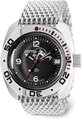 VOSTOK | Scuba Dude Amphibian Automatic Self-Winding Russian Diver Wrist Watch | WR 200 m | Amphibia 710634 |Fashion | Business | Casual Men's Watches
