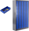 100 Drawers Nut and Bolt Organizer with Built-in 500 Dividers & 200 Labels, Alloy Steel Frame Parts Cabinet, ABS Drawers Bolt Organizer Systemfor Screws, Hardware in Garage & Shop