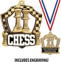 Custom Chess Medals, 2 1/4' Shieldz Chess Award Medals with Free Engraving