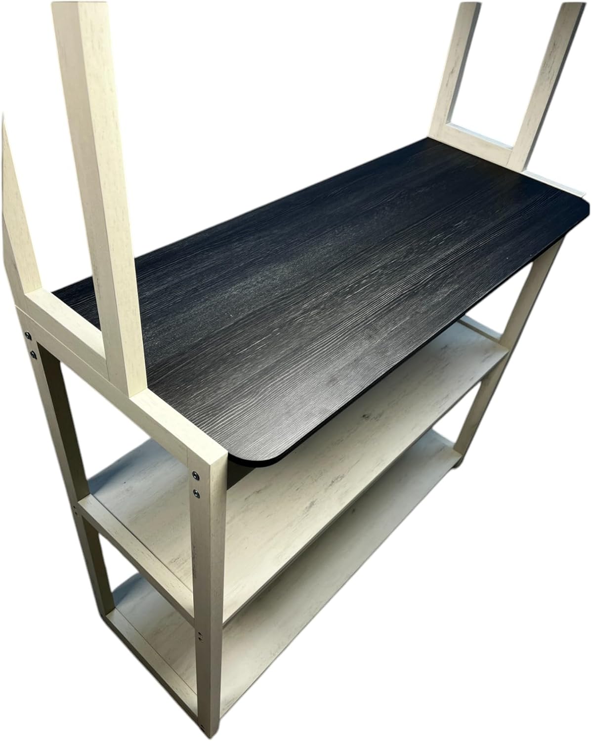 39.37' White and Black Color 5 Tier Bakers Rack for Kitchen with Storage, Coffee Bar, Kitchen Shelves, Microwave Stand