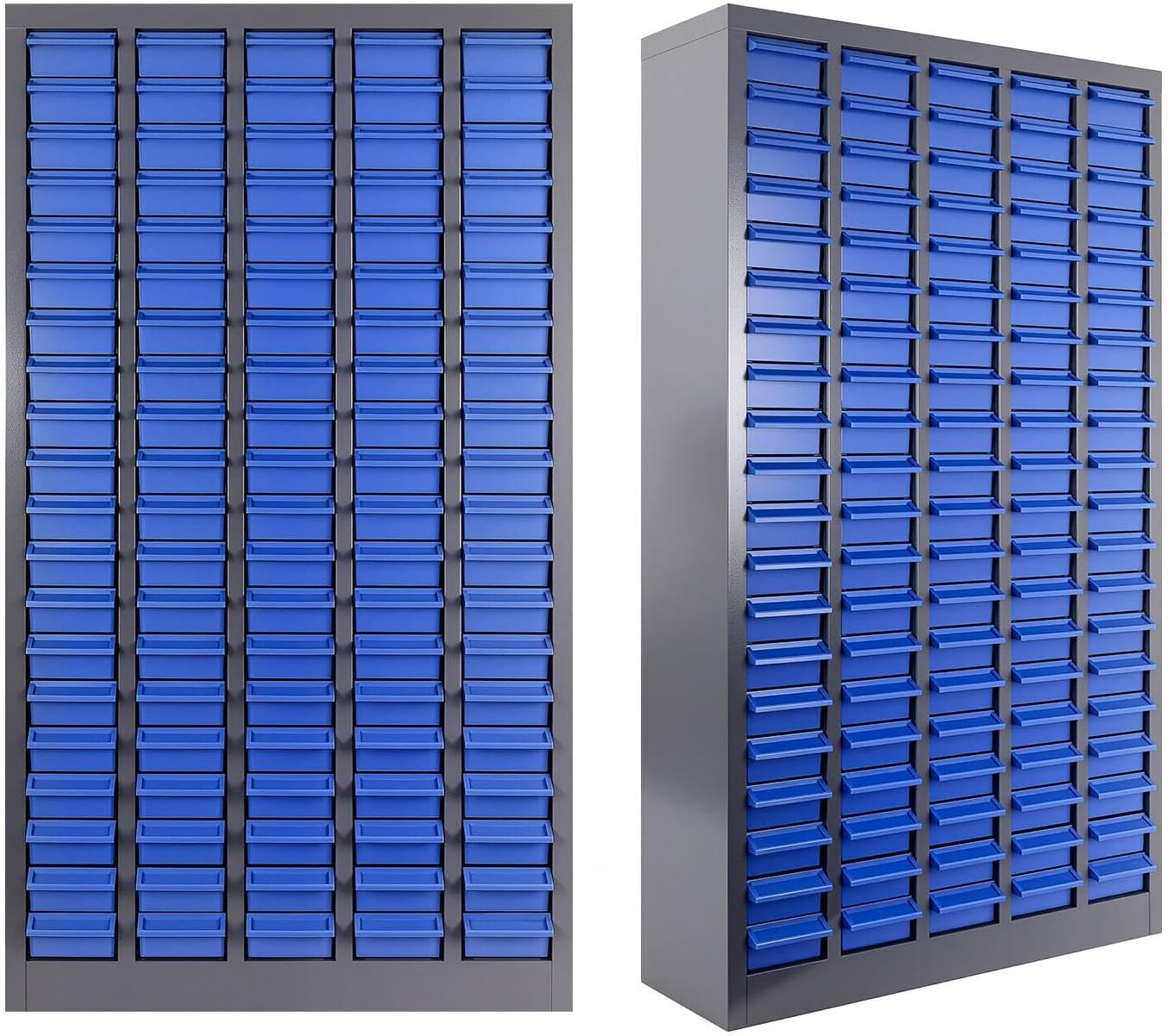 Vohala 100 Drawers Bolt and Nut Organizer Tool Storage Cabinet 26x9x46in, Rust-Resistant Parts Cabinet with Labels and Dividers for Hardware Storage in Workshop