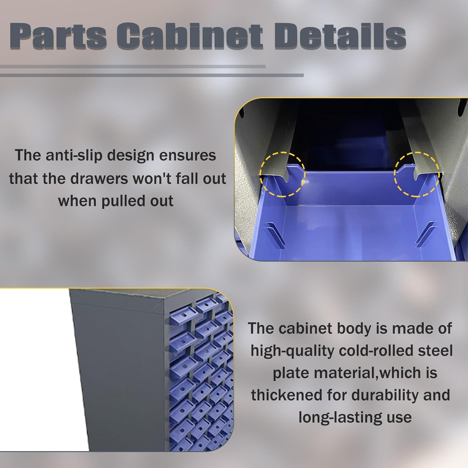 Part Cabinet 60 Drawers Bolt and Nut Tool Storage Cabinet Hardware Organization Shelves Office Supplies