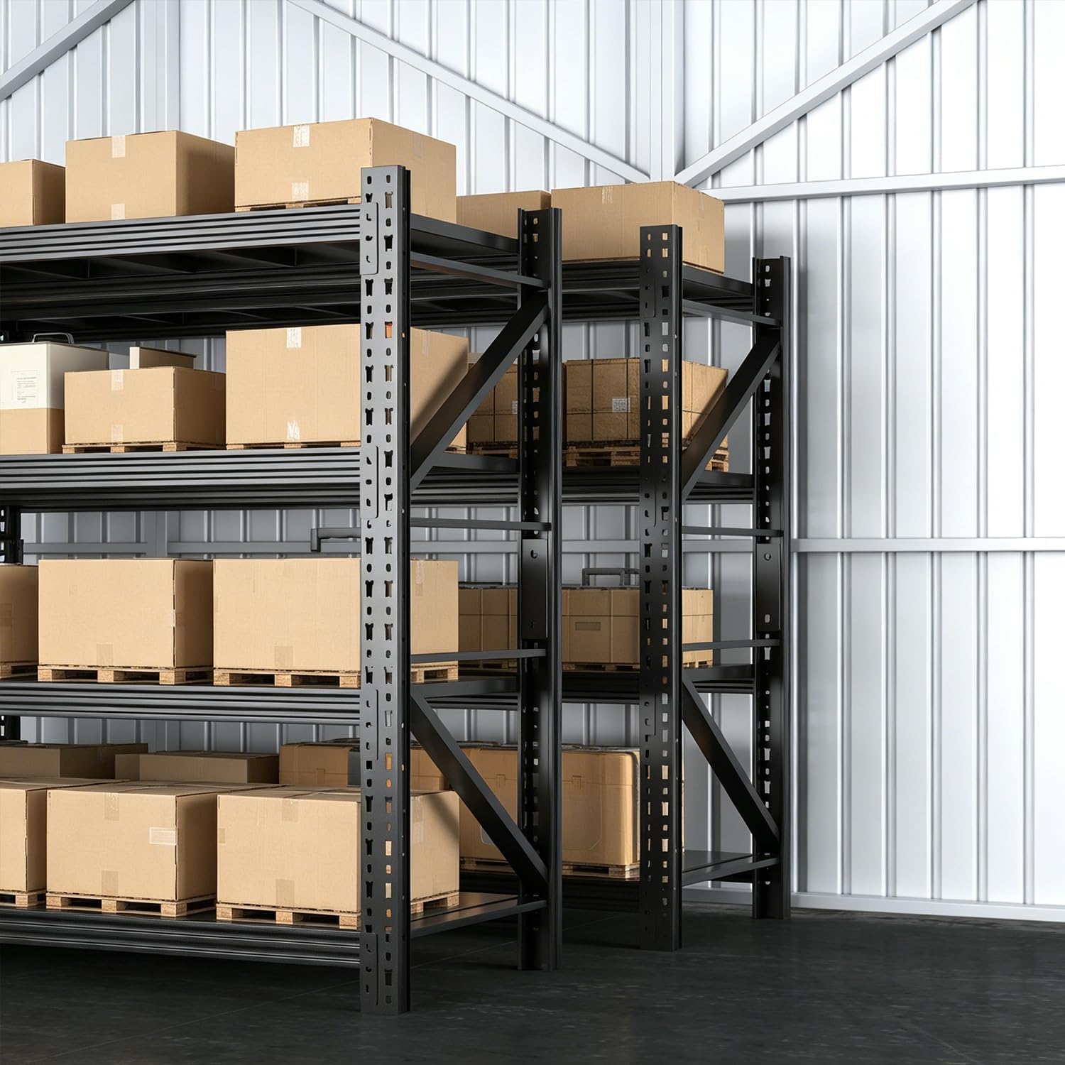 Garage Shelves Heavy Duty 73' H*57' W*23.6' D Metal Garage Shelving Unit High Load Capacity Industrial Storage Shelves for Garage Warehouse Basement