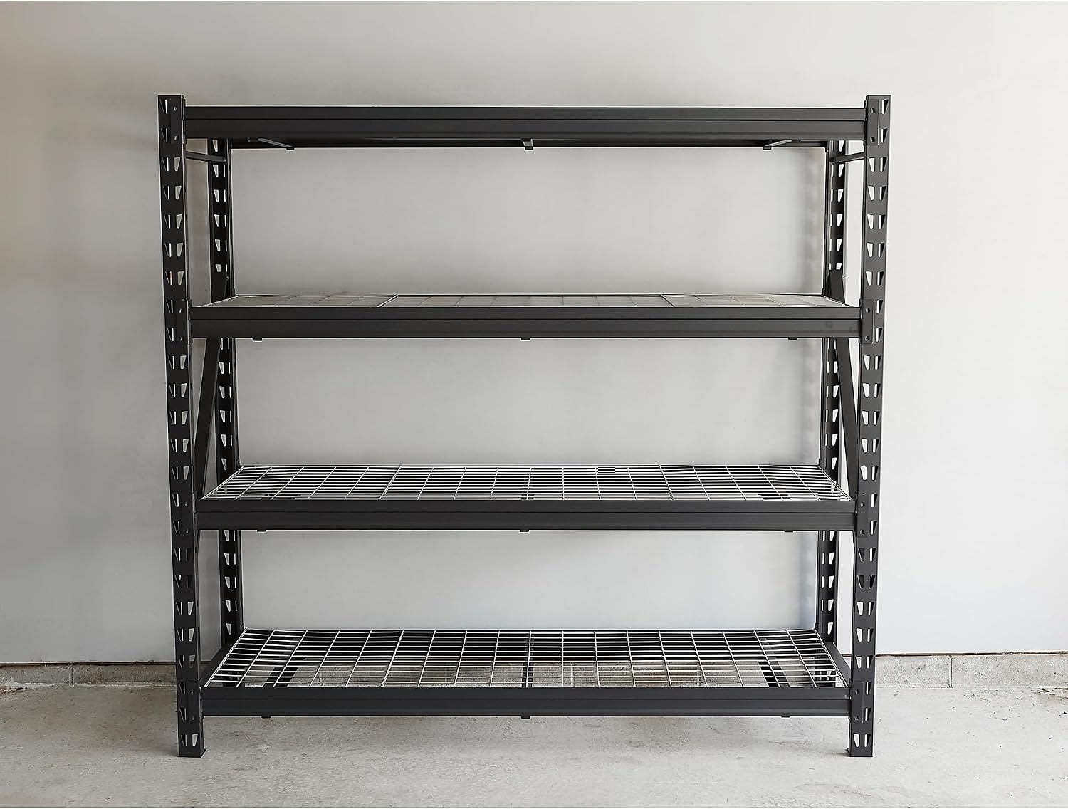 Ironton 4-Tier Industrial Steel Shelving Unit, 8,000-Pound Load Capacity, Garage Storage Rack, 77' W x 24' D x 72' H
