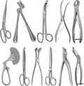 Cast Spreader 3 Prong, Burn Cast & Plaster Shear, Scissors Pliers Forceps Plaster Opner Orthopedic Tools Instruments German Grade Stainless Steel (11 pcs Set)