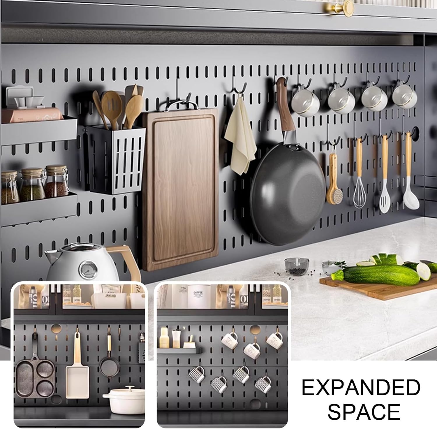 Bakers Rack with Storage Shelves, Coffee Bar with Cabinet, Kitchen Pantry Hutch, Expanded Space, with Wheels(White,120cm)