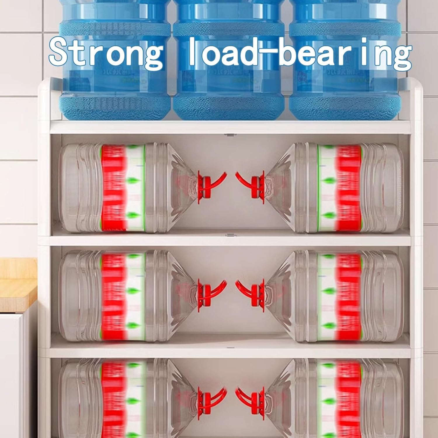 Kitchen Storage Rack with Doors Corner Bakers Racks for Kitchens with Storage Double Door Magnetic Design with Double Rolling Wheels, for Kitchen, Dining Room(White,60 * 40 * 76 cm)