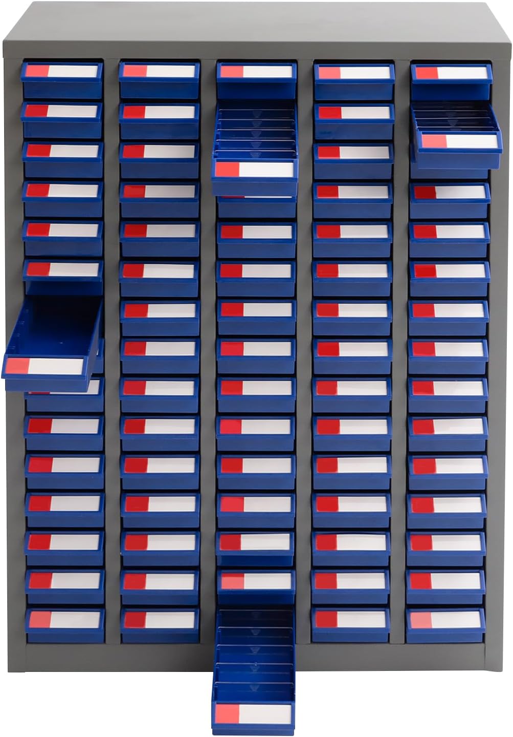 Parts Cabinet, Tool Storage Cabinet Parts Organizer Shelves with 75 Drawers & 150 Partitions, Bolt & Nut Tool Hardware Storage and Organization Box for Garage Office Warehouse (Blue)