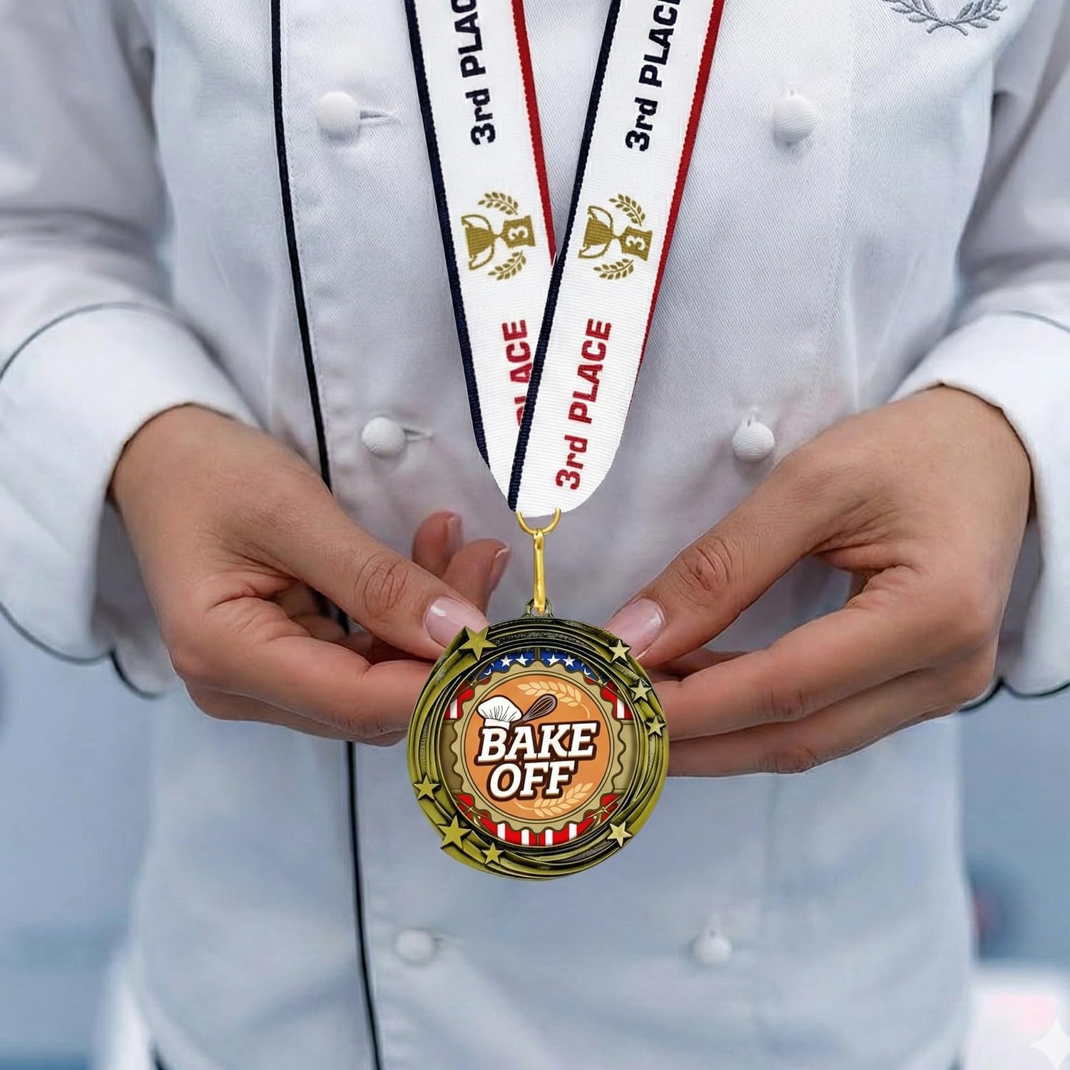 All Quality Stars Design Bake Off Medal | Competition Metal Medal - 1st, 2nd, 3rd Place