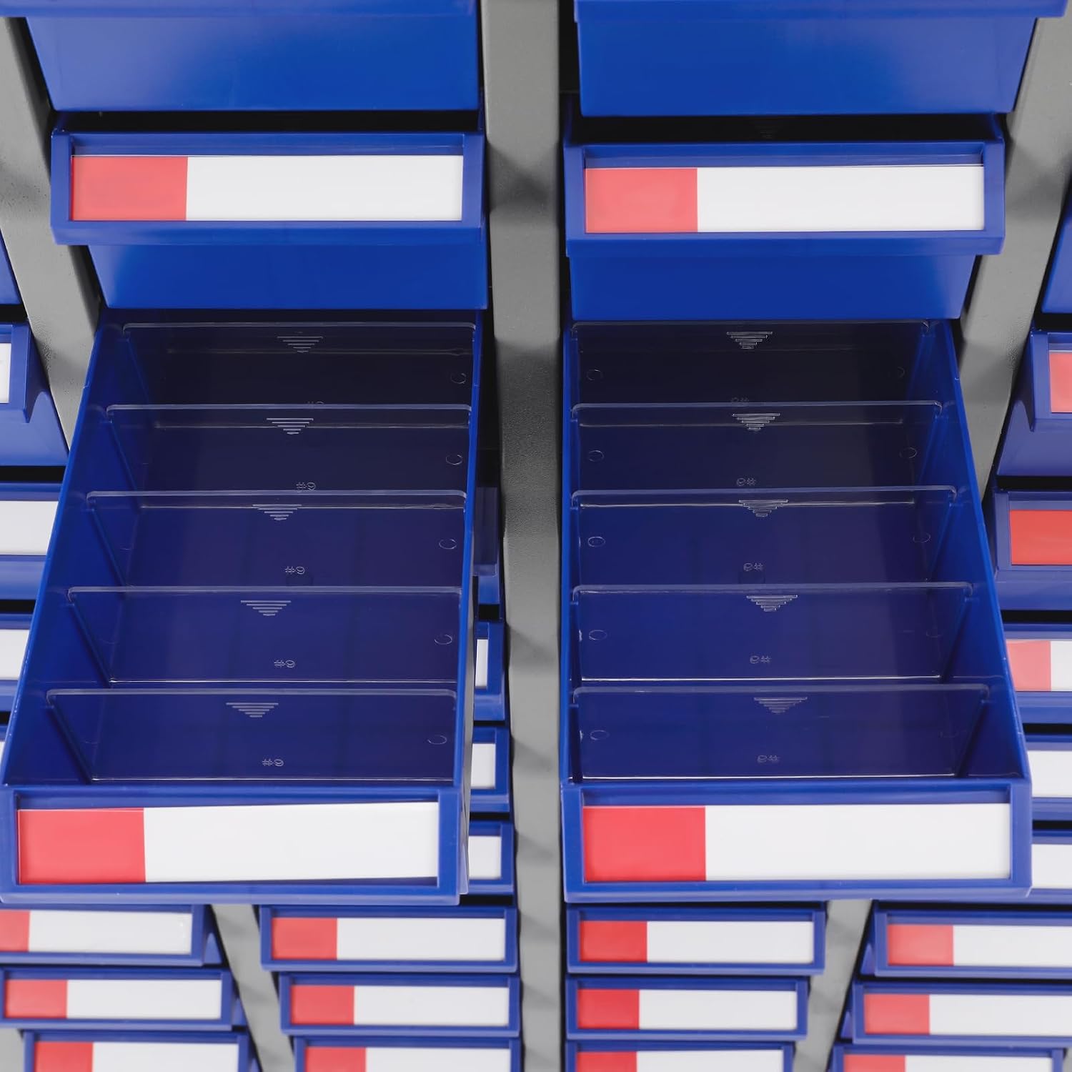 60 Drawers Bolt and Nut Tool Storage Cabinet Parts Cabinet Hardware Organization Shelves Bolts Bin Tool with Label Slots for Tool Hardware Storage, 23.6' W x 9.4' D x 45.6' H