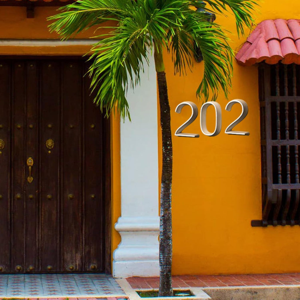 16' Modern Backlit Illuminated LED Address Numbers Signs For House, Stainless Steel Hand-Polished For House Address Signs, Lighted House Numbers For Outside,O