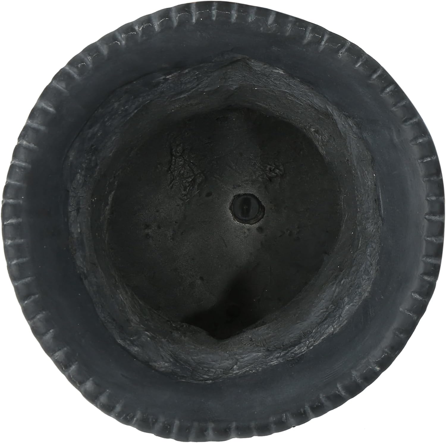 Antique Black Magnesium Oxide Urn Planter, Elegant Decorative Outdoor Garden Patio or Indoor Vase, Ready to Use, 17.3L x 17.3W x 24H Inches