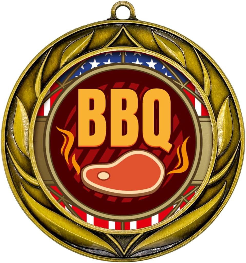 All Quality Wreath Design BBQ Medal | Competition Metal Medal - 1st, 2nd, 3rd Place