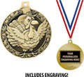 Crown Awards Turkey Medals, 2' Gold Turkey Medal Award with Free Custom Engraving Prime