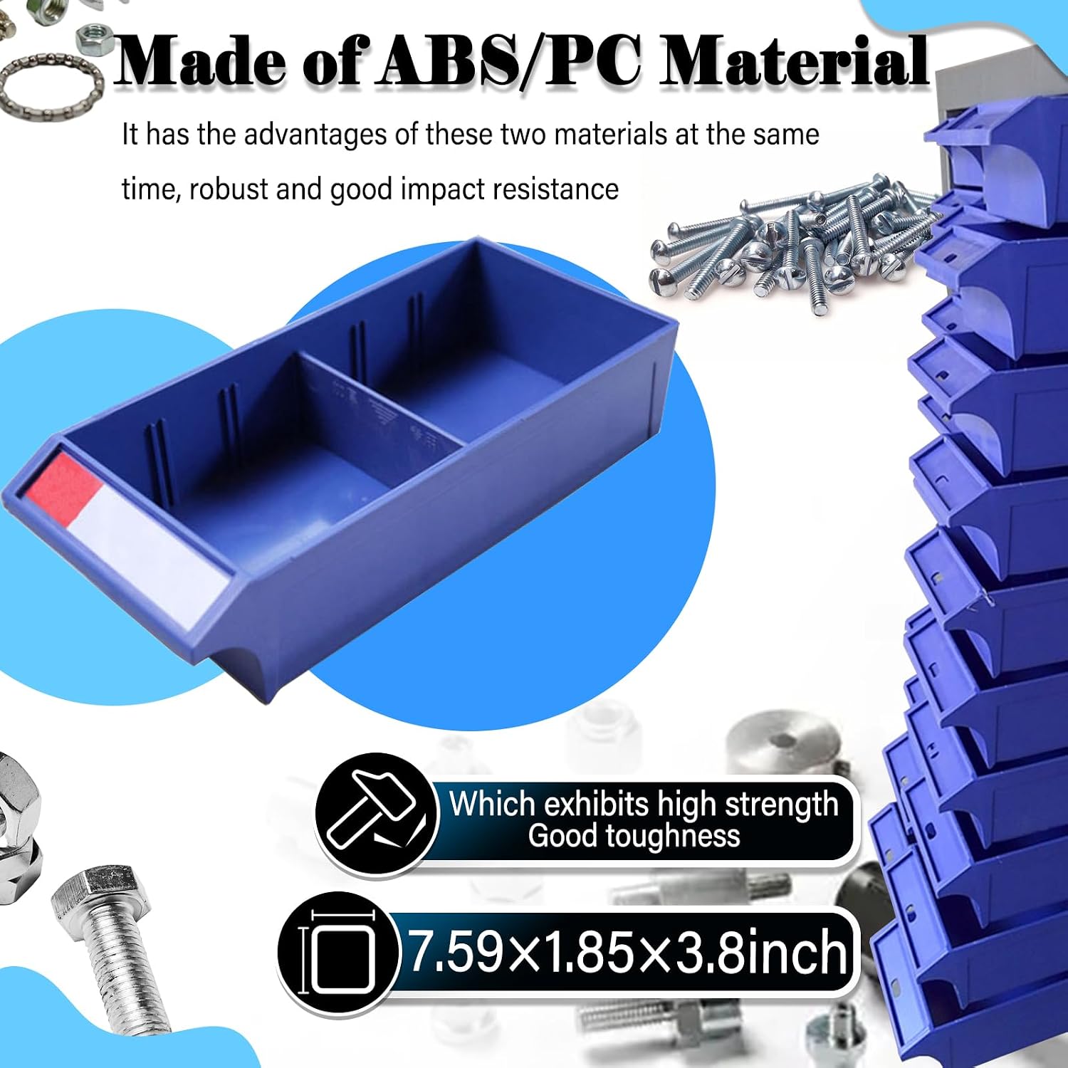 40 Drawers Parts Cabinet Steel Parts Cabinet Nut and Bolt Organizer Bolt Bin Storage Organizer with Partitions and Labels