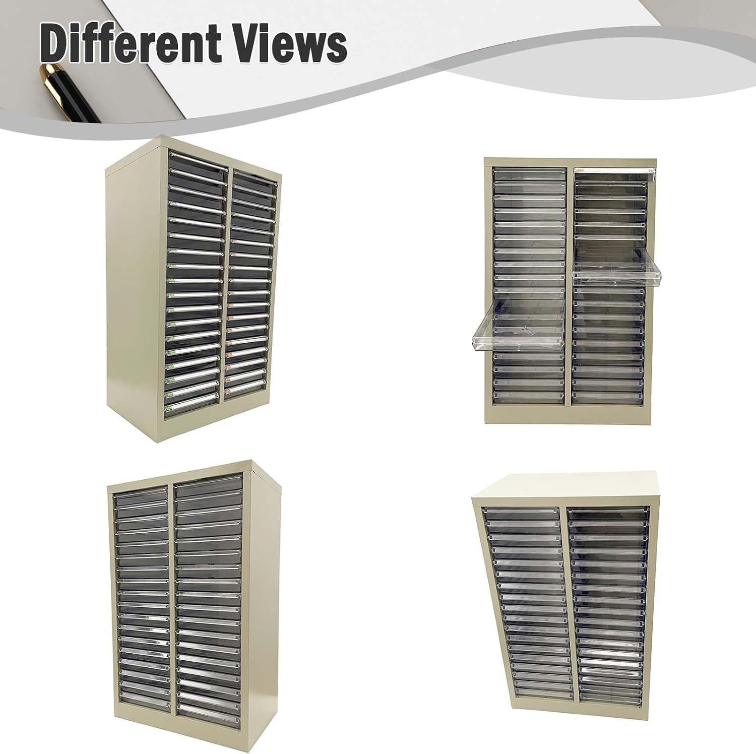 File Cabinet with 36 Drawers Documents Storage Organizer Office File Storage Cabinet with Labels for Paper/Book/Bolt/Nut