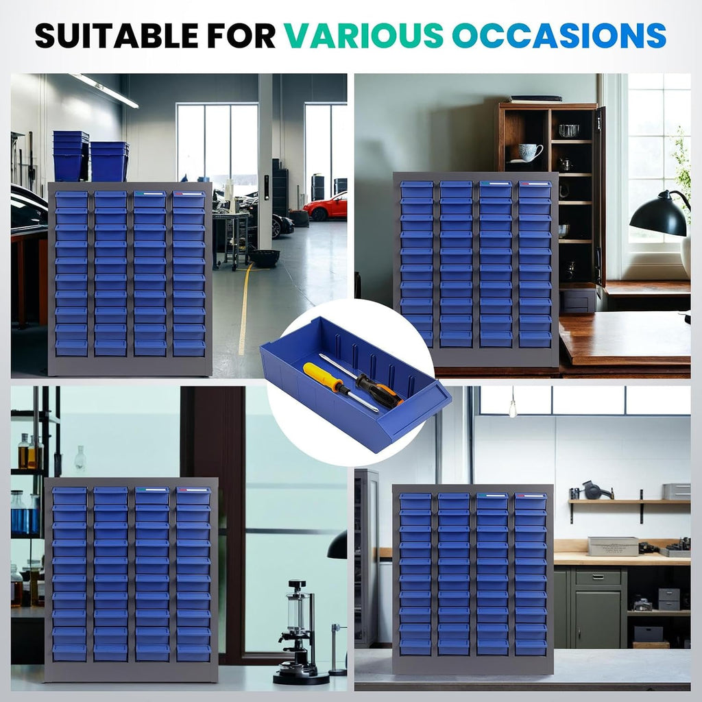 40 Drawers - Part Cabinet, Shelves & Label Stickers - Bolt and Nut Organizer Bolt Bin Cabinets, Durable Steel Tool Storage Cabinet for Garage/Workshop Small Parts/Hardware Organization (40 Drawer)