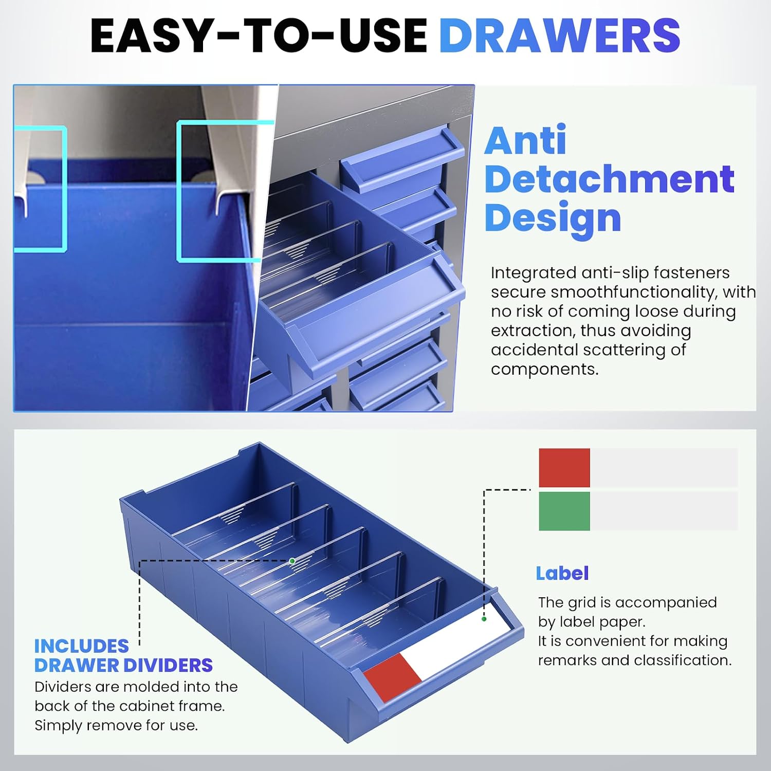 100-Drawer Nut and Bolt Organizer, Small Parts Organizer, Bolt Bin, Metal Storage Cabinet Tool Cabinet with Drawer for Garage, Workshop, Home Office