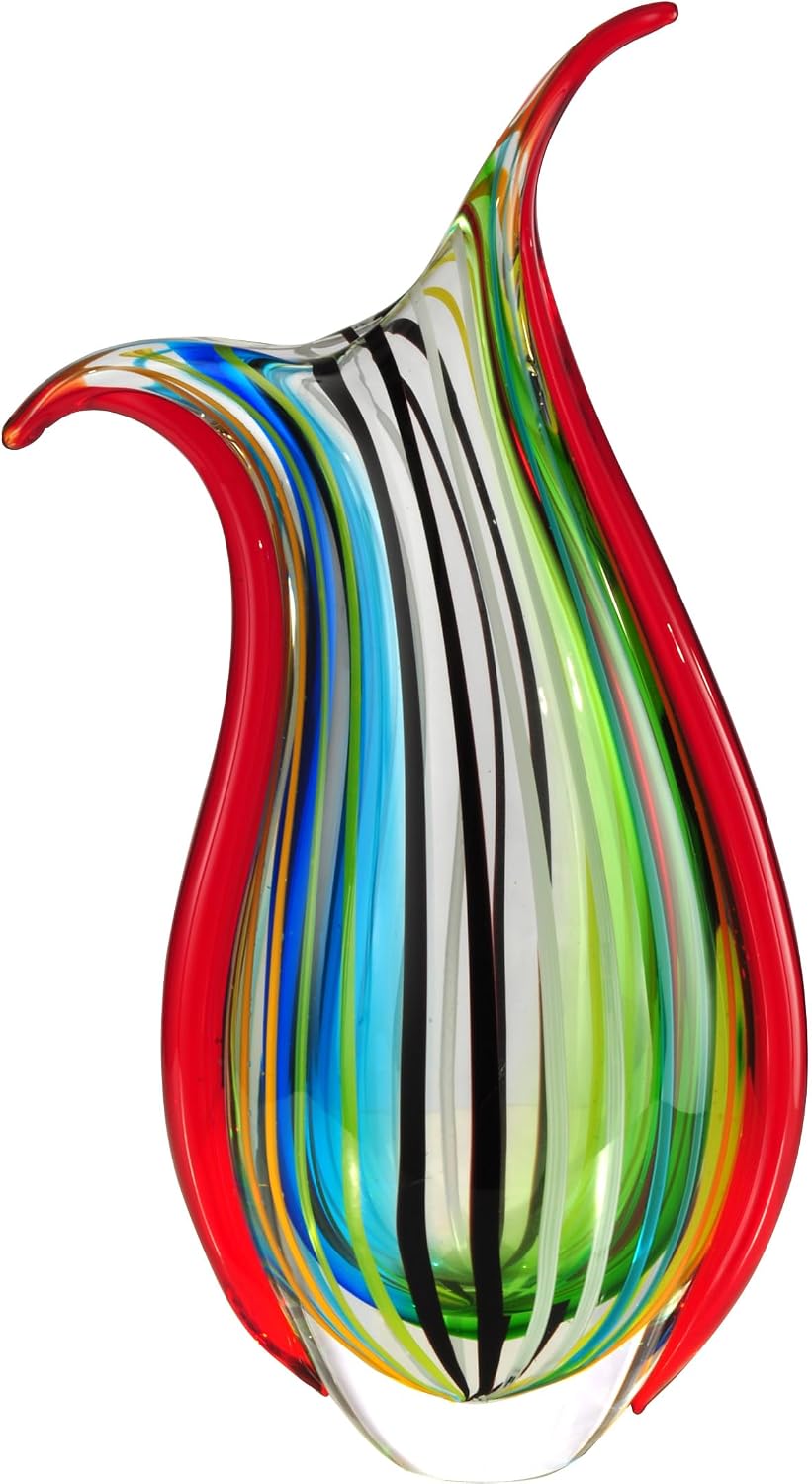 Dale Tiffany Art Glass Vase from Cambay Collection, Multicolor