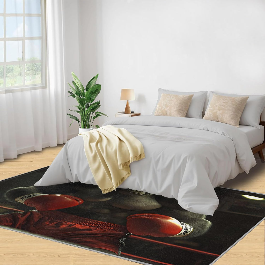 Gorilla Area Rug 6x8 - Boxing Gorilla Large Rugs for Living Room, Boxing Gym Carpet Area Rug for Girls Bedroom Kids Room Basement Office Classroom
