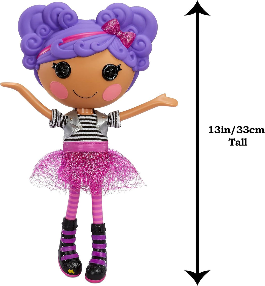 Lalaloopsy Doll- Storm E. Sky and Cool Cat, 13' Rocker Musician Doll with Purple Hair, Pink/Black Outfit & Accessories, Reusable House Playset- Gifts for Kids, Toys for Girls Ages 3 4 5+ to 103 Years